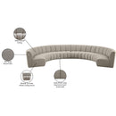  Manufacturer Color_Taupe -- Infinity 178" Brown Boucle Fabric Upholstered 8 pc Modular Sectional IMAGE 12
