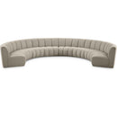 Meridian Infinity Brown Boucle Fabric 8 pc Modular Sectional IMAGE 1