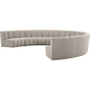  Manufacturer Color_Taupe -- Infinity 178" Brown Boucle Fabric Upholstered 8 pc Modular Sectional IMAGE 3
