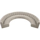  Manufacturer Color_Taupe -- Infinity 178" Brown Boucle Fabric Upholstered 8 pc Modular Sectional IMAGE 6