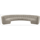 Meridian Infinity Brown Boucle Fabric 9 pc Modular Sectional IMAGE 11