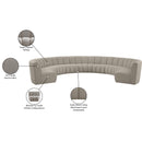  Manufacturer Color_Taupe -- Infinity 178" Brown Boucle Fabric Upholstered 9 pc Modular Sectional IMAGE 12