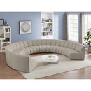  Manufacturer Color_Taupe -- Infinity 178" Brown Boucle Fabric Upholstered 9 pc Modular Sectional IMAGE 2