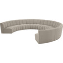  Manufacturer Color_Taupe -- Infinity 178" Brown Boucle Fabric Upholstered 9 pc Modular Sectional IMAGE 3