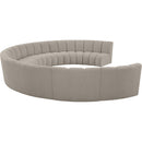  Manufacturer Color_Taupe -- Infinity 178" Brown Boucle Fabric Upholstered 9 pc Modular Sectional IMAGE 4