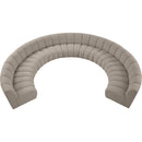  Manufacturer Color_Taupe -- Infinity 178" Brown Boucle Fabric Upholstered 9 pc Modular Sectional IMAGE 6