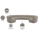  Manufacturer Color_Taupe -- Infinity 178" Brown Boucle Fabric Upholstered 10 pc Modular Sectional IMAGE 12