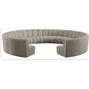  Manufacturer Color_Taupe -- Infinity 178" Brown Boucle Fabric Upholstered 11 pc Modular Sectional IMAGE 11