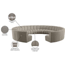  Manufacturer Color_Taupe -- Infinity 178" Brown Boucle Fabric Upholstered 11 pc Modular Sectional IMAGE 12