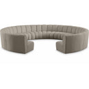 Meridian Infinity Brown Boucle Fabric 11 pc Modular Sectional IMAGE 1
