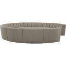 Meridian Infinity Brown Boucle Fabric 11 pc Modular Sectional IMAGE 4