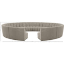 Meridian Infinity Brown Boucle Fabric 12 pc Modular Sectional IMAGE 11