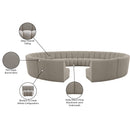  Manufacturer Color_Taupe -- Infinity 178" Brown Boucle Fabric Upholstered 12 pc Modular Sectional IMAGE 12