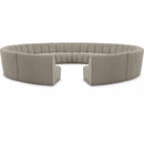  Manufacturer Color_Taupe -- Infinity 178" Brown Boucle Fabric Upholstered 12 pc Modular Sectional IMAGE 1