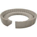 Meridian Infinity Brown Boucle Fabric 12 pc Modular Sectional IMAGE 3