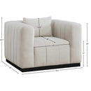  Manufacturer Color_Beige -- Meridian Lucia Stationary Fabric Chair IMAGE 8