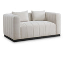  Manufacturer Color_Beige -- Meridian Lucia Stationary Fabric Loveseat IMAGE 1