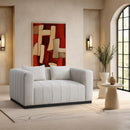  Manufacturer Color_Beige -- Meridian Lucia Stationary Fabric Loveseat IMAGE 2