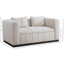  Manufacturer Color_Beige -- Meridian Lucia Stationary Fabric Loveseat IMAGE 8