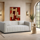  Manufacturer Color_Beige -- Meridian Lucia Stationary Fabric Sofa IMAGE 2