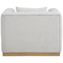  Manufacturer Color_Cream -- Lucia Cream Linen Textured Fabric Upholstered Chair IMAGE 3