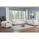 Meridian Lucia Cream Linen Textured Fabric Chair IMAGE 7