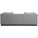  Manufacturer Color_Grey -- Lucia 90.5" Grey Linen Textured Fabric Upholstered Sofa IMAGE 3