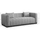  Manufacturer Color_Grey -- Lucia 90.5" Grey Linen Textured Fabric Upholstered Sofa IMAGE 8