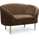  Manufacturer Color_Brown -- Ritz Brown Velvet Upholstered Chair IMAGE 1