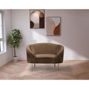 Manufacturer Color_Brown -- Ritz Brown Velvet Upholstered Chair IMAGE 2
