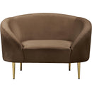  Manufacturer Color_Brown -- Ritz Brown Velvet Upholstered Chair IMAGE 3