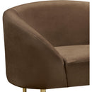  Manufacturer Color_Brown -- Ritz Brown Velvet Upholstered Chair IMAGE 4