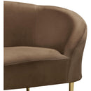  Manufacturer Color_Brown -- Ritz Brown Velvet Upholstered Chair IMAGE 5