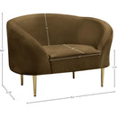 Manufacturer Color_Brown -- Ritz Brown Velvet Upholstered Chair IMAGE 8