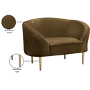  Manufacturer Color_Brown -- Ritz Brown Velvet Upholstered Chair IMAGE 9