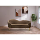  Manufacturer Color_Brown -- Ritz 67" Brown Velvet Upholstered Loveseat IMAGE 2