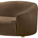 Manufacturer Color_Brown -- Ritz 67" Brown Velvet Upholstered Loveseat IMAGE 5