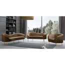  Manufacturer Color_Brown -- Ritz 67" Brown Velvet Upholstered Loveseat IMAGE 7