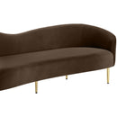  Manufacturer Color_Brown -- Ritz 85.5" Brown Velvet Upholstered Sofa IMAGE 10