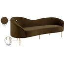 Manufacturer Color_Brown -- Ritz 85.5" Brown Velvet Upholstered Sofa IMAGE 16