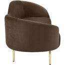  Manufacturer Color_Brown -- Ritz 85.5" Brown Velvet Upholstered Sofa IMAGE 6