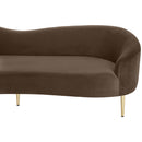  Manufacturer Color_Brown -- Ritz 85.5" Brown Velvet Upholstered Sofa IMAGE 8
