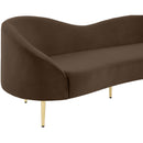  Manufacturer Color_Brown -- Ritz 85.5" Brown Velvet Upholstered Sofa IMAGE 9