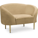  Manufacturer Color_Camel -- Ritz Camel Velvet Upholstered Chair IMAGE 1