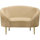 Manufacturer Color_Camel -- Ritz Camel Velvet Upholstered Chair IMAGE 3