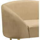  Manufacturer Color_Camel -- Ritz Camel Velvet Upholstered Chair IMAGE 4