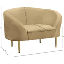  Manufacturer Color_Camel -- Ritz Camel Velvet Upholstered Chair IMAGE 8