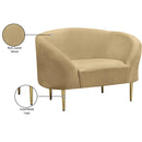 Manufacturer Color_Camel -- Ritz Camel Velvet Upholstered Chair IMAGE 9