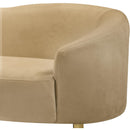  Manufacturer Color_Camel -- Ritz 67" Camel Velvet Upholstered Loveseat IMAGE 5