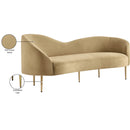  Manufacturer Color_Camel -- Ritz 85.5" Camel Velvet Upholstered Sofa IMAGE 14